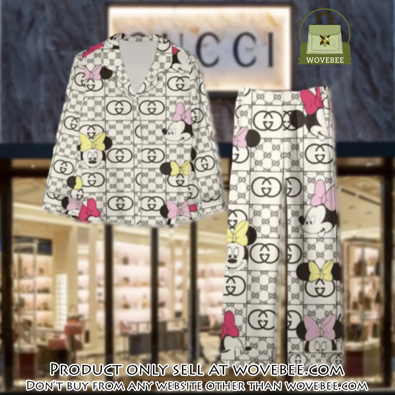 Trending luxury gc satin pajama set pjs1054 wvb1400222